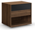 Mobican - Mimosa Night Table, 2 Drawers w/ 1 Glass Drawer Front
