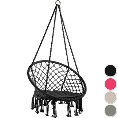 black hanging swing chair