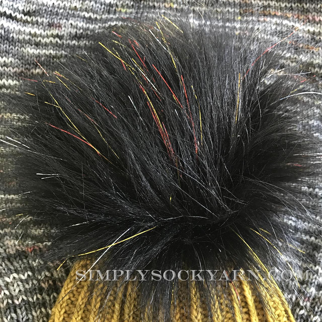 SSYC Pom Pom Black Tinsel - L