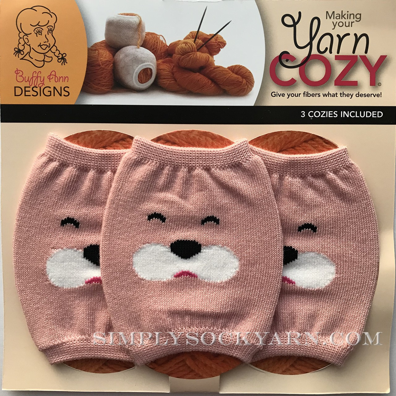 Yarn Cozy Pink Bear -