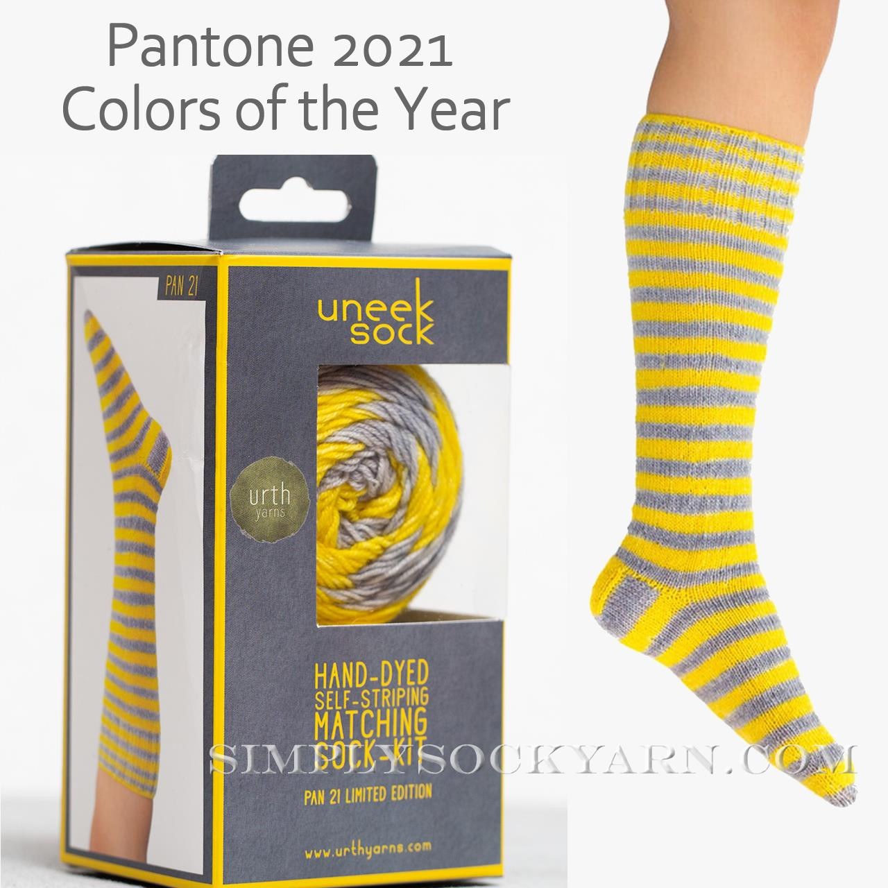 Urth Uneek Sock Kit Pantone 21 -
