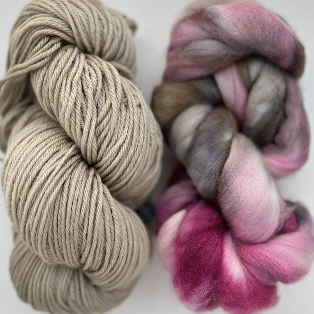 FA Thrum Mitten Kit Oatmeal Simply Socks Yarn Company