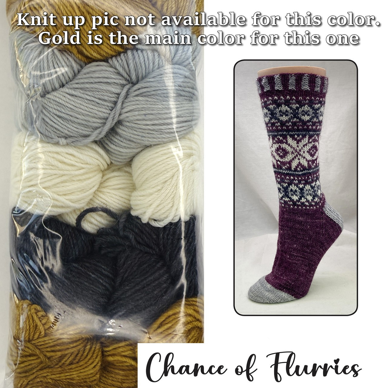 AYC Flurries Sock Kit- Gold -