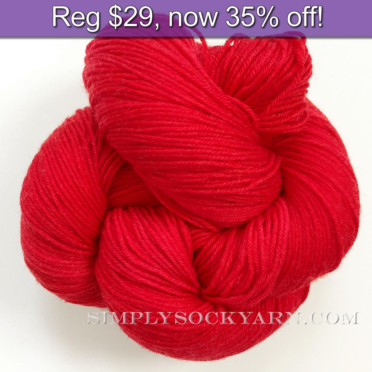 LL Sock Solid Bold Red -