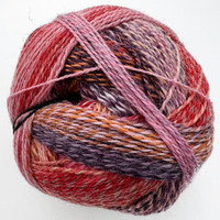 Sport weight yarn for knitting. Brown wool Sock yarn SCHOPPEL Admiral  Stärke 6 8488m Tobacco. Deep dark 6 ply worsted DK Variegated melange.