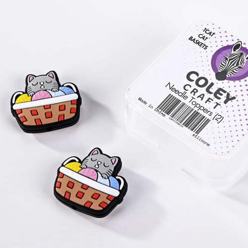 CC Needle Toppers Cat in Basket -