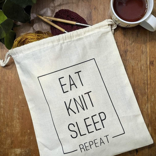 P&P Bag Eat Knit Sleep Repeat -