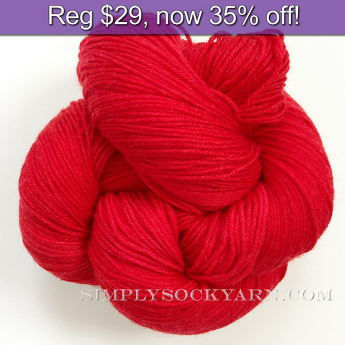 LL Sock Solid Bold Red -