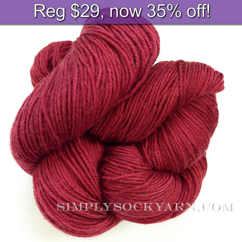 LL Sock Solid Cranberry -