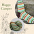NOF Stripe Sock Happy Camper -