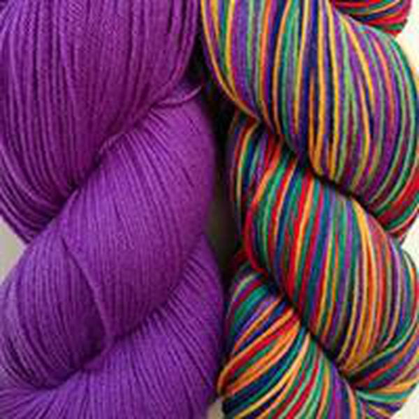 Chunky Melody Yarn - Worsted Wool blend - 100g/Skein - Shades of Purple - 4  Skeins 
