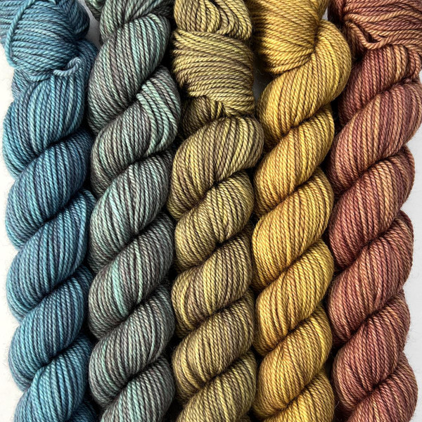 Party of Five Mini-Skein Set  Hand-Dyed Yarn by SweetGeorgia Yarns -  SweetGeorgia Yarns