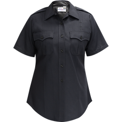 LADIES S/S POLYESTER NAVY COMMAND SHIRT