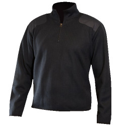 Blauer 227 Zippered Fleece-Lined V-Neck Sweater