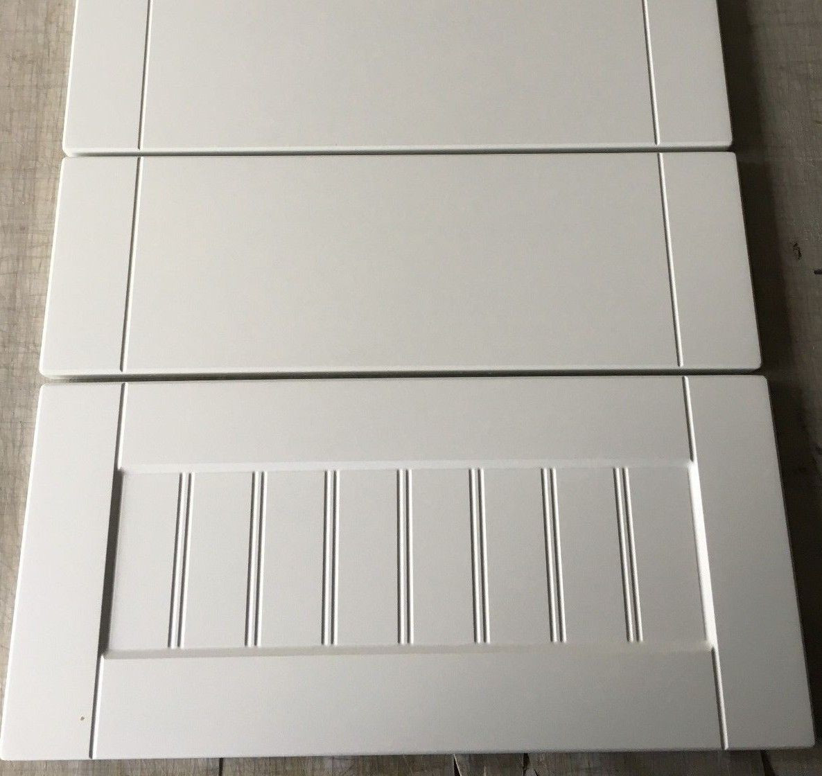 Matt White Howdens Stornoway Kitchen Bead and Butt Kitchen Door Frontal