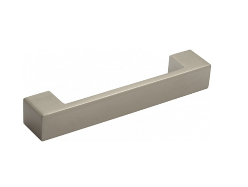 Flat Square Chunky D Handle (Stainless Steel Effect) 160mm Centres 193mm Long to fit to Kitchen cupboard cabinet unit doors and drawers.