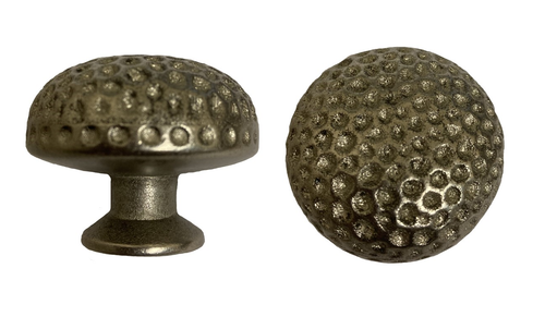 Pitted Hammered Pewter Style Cast Iron Kitchen Unit Cabinet Cupboard Door Drawer Knob 40mm Diameter