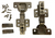 Soft Close 110 Degree Standard Kitchen Cabinet Cupboard Door Hinge and mounting clip. Full Overlay Hinge