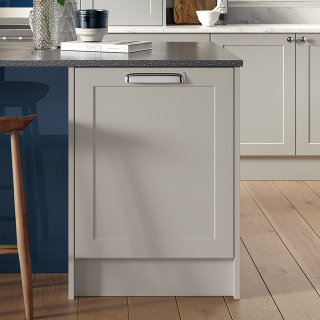 Top Living White Gloss MDF Replacement Kitchen Doors & Drawers – 18mm Thick, Modern Slab Design (110x596mm Oven Filler)-546902