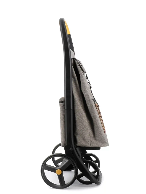 Vista lateral del carro de compra Rolser 8 Plus con configuración de cuatro ruedas