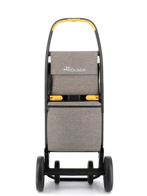 Parte trasera del carro de compra Rolser 8 Plus con sistema de fijación de la bolsa al chasis