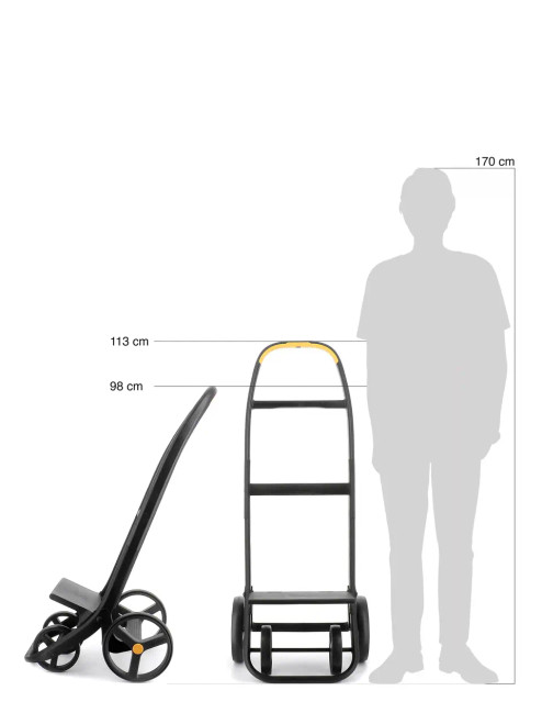 Chasis del carro Rolser 8 Plus con sistema de plegado hacia delante