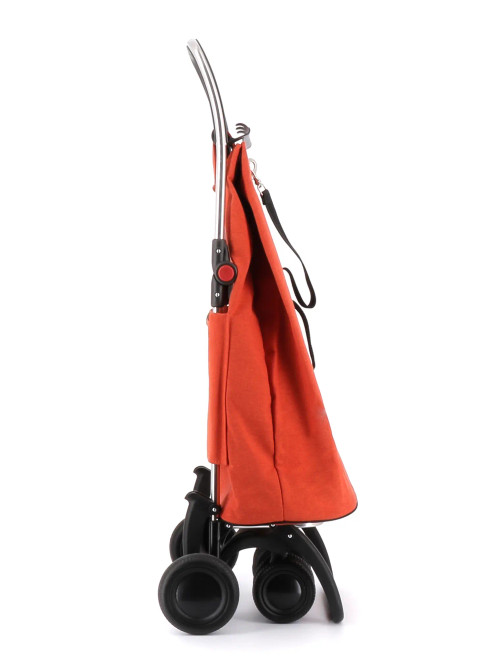 Vista lateral del carro Rolser ecológico con sistema de ruedas giratorias