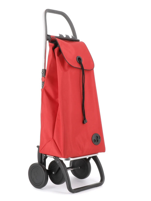 Carro de compra Rolser I-MAX MF rojo con bolsa tipo mochila y base de 4 ruedas