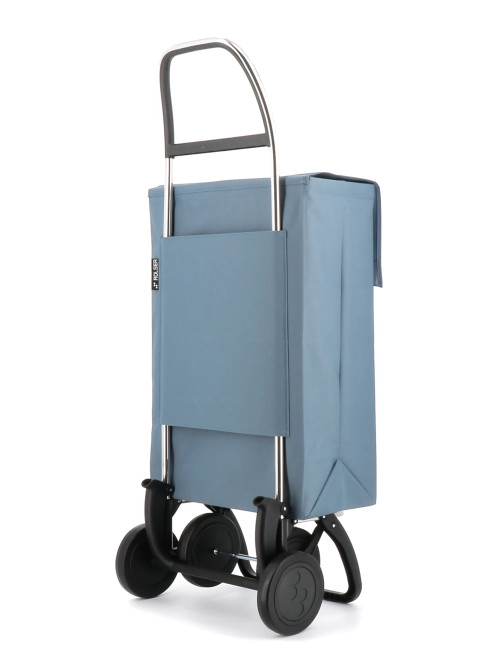 Parte trasera del carro de compra Rolser color mar con chasis de aluminio