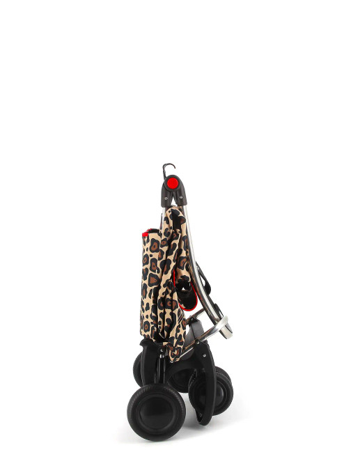 Carro de compra Rolser plegado animal print camel compacto