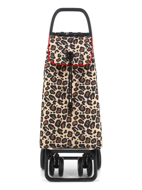 Carro de compra Rolser estampado animal print camel vista frontal