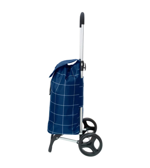 Carro de compra Duett plegado en vista lateral compacto