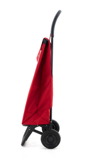 Carro de la compra Garmol ster rojo vista lateral con estructura y ruedas