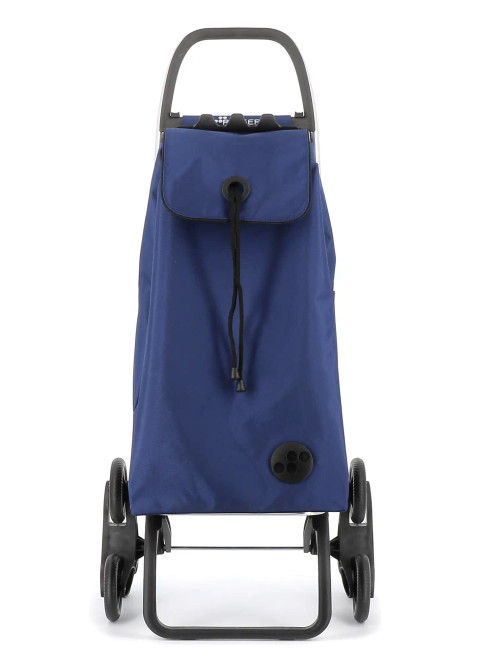 Vista frontal del carro Rolser color klein con bolsa