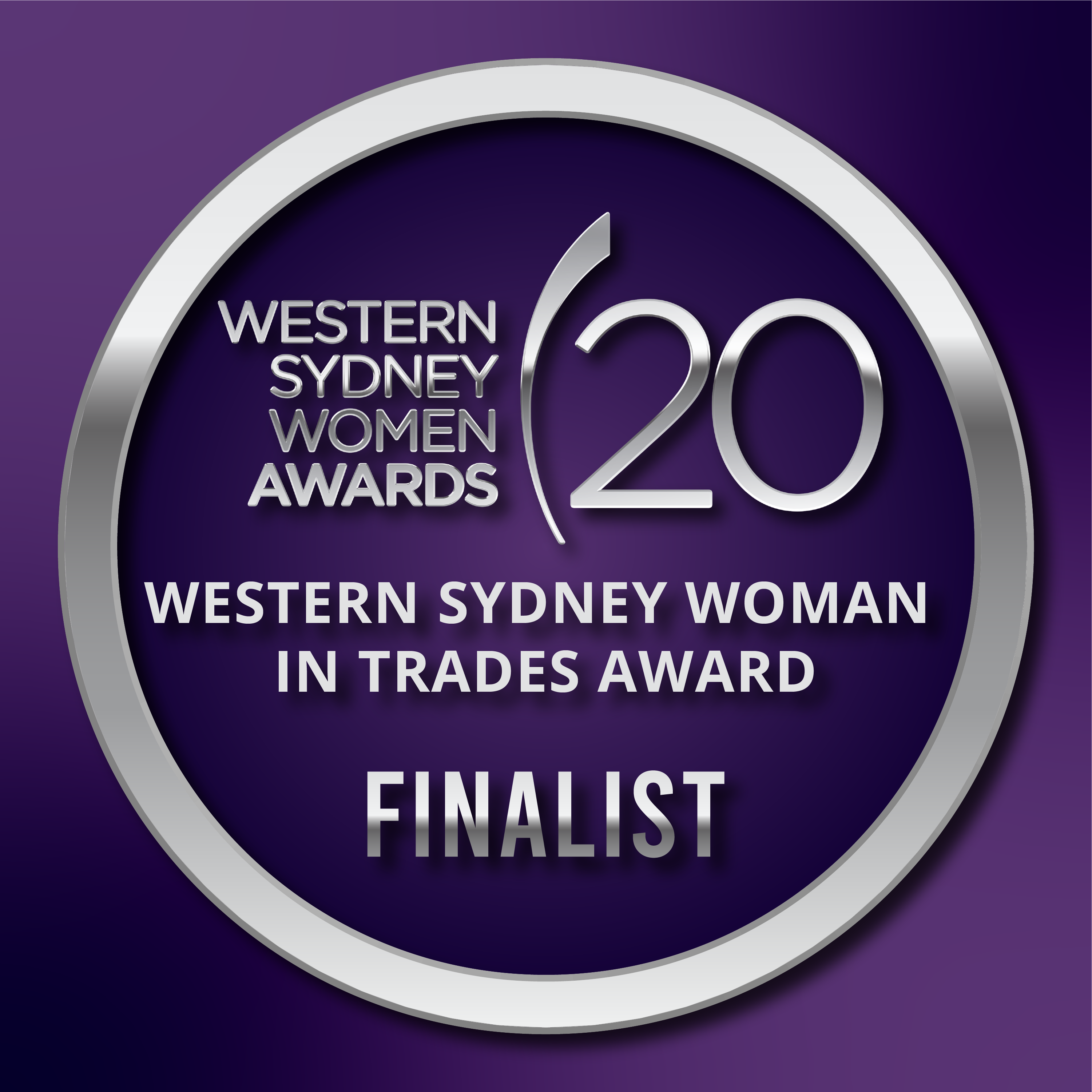 Western Sydney Woman in Trades Award Finalist. 