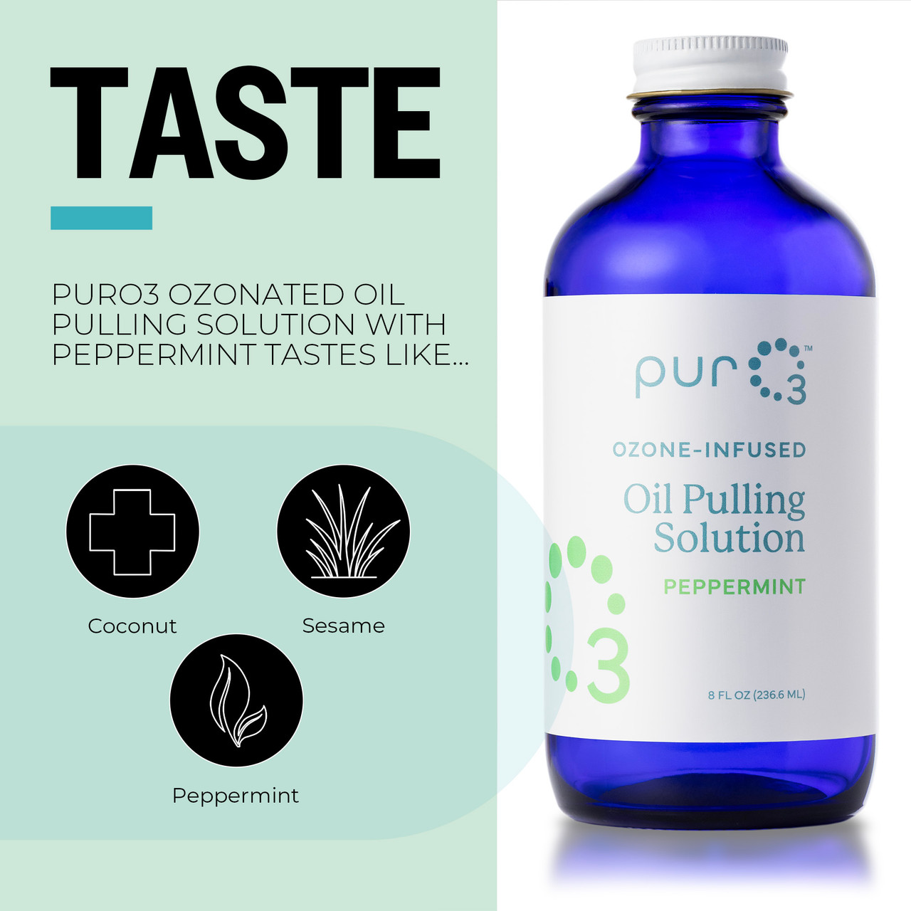 PurO3 Oil Pulling Solution with Peppermint PurO3 Oil Pulling Solution with Peppermint