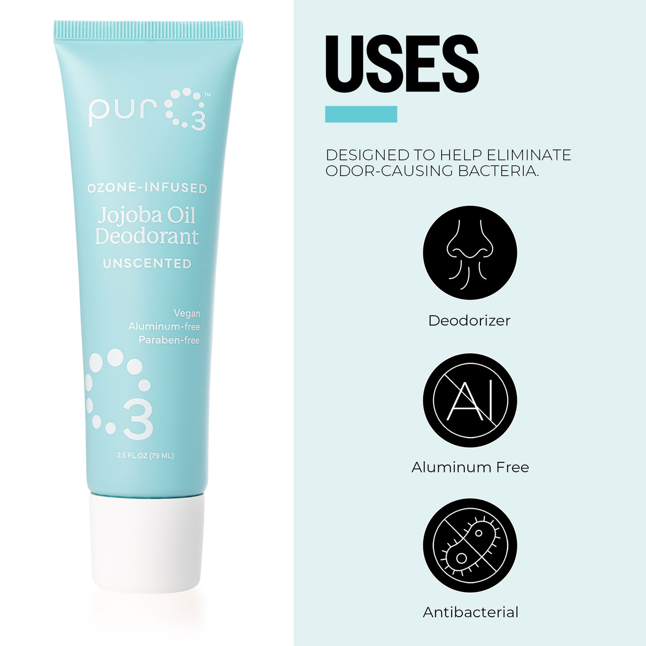 PurO3 Ozonated Oil Roll On Deodorant – Jojoba Unscented PurO3 Ozonated Oil Roll On Deodorant – Jojoba Unscented