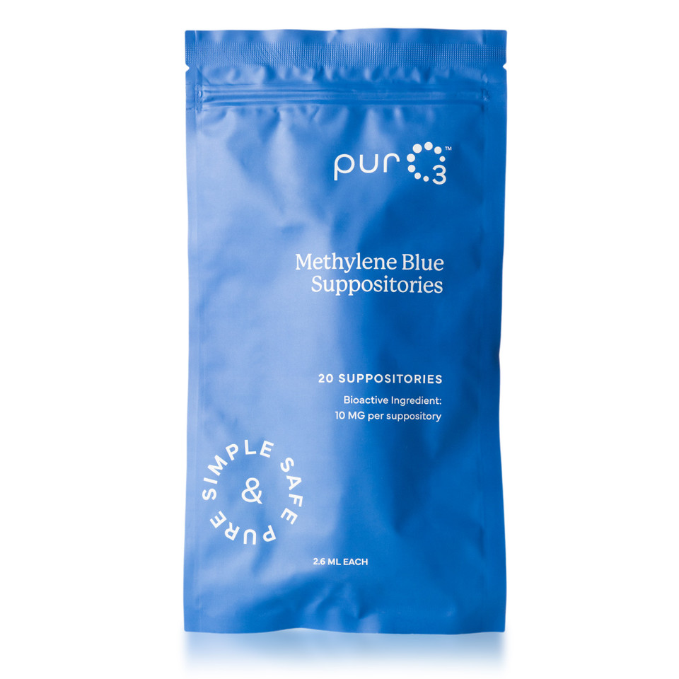 PurO3 Methylene Blue Suppositories - 20 Count