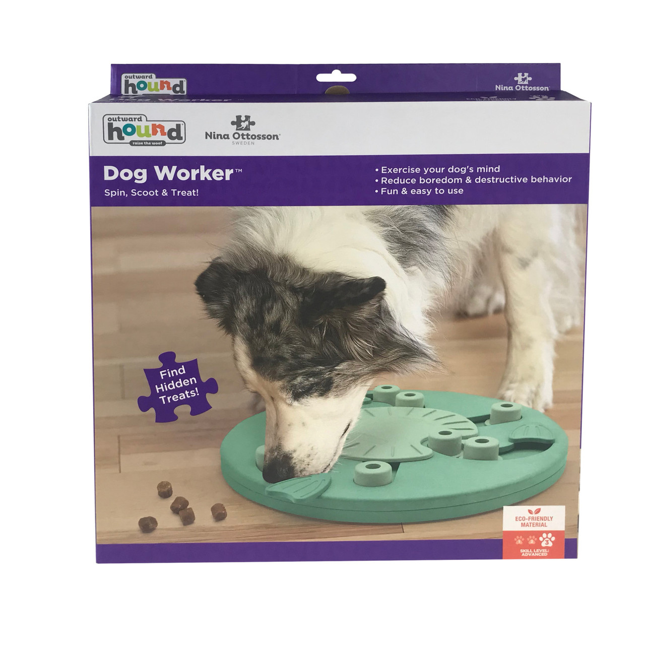 Pet Supplies : Outward Hound Nina Ottosson Dog Hide N' Slide Tan  Interactive Treat Puzzle Dog Toy 