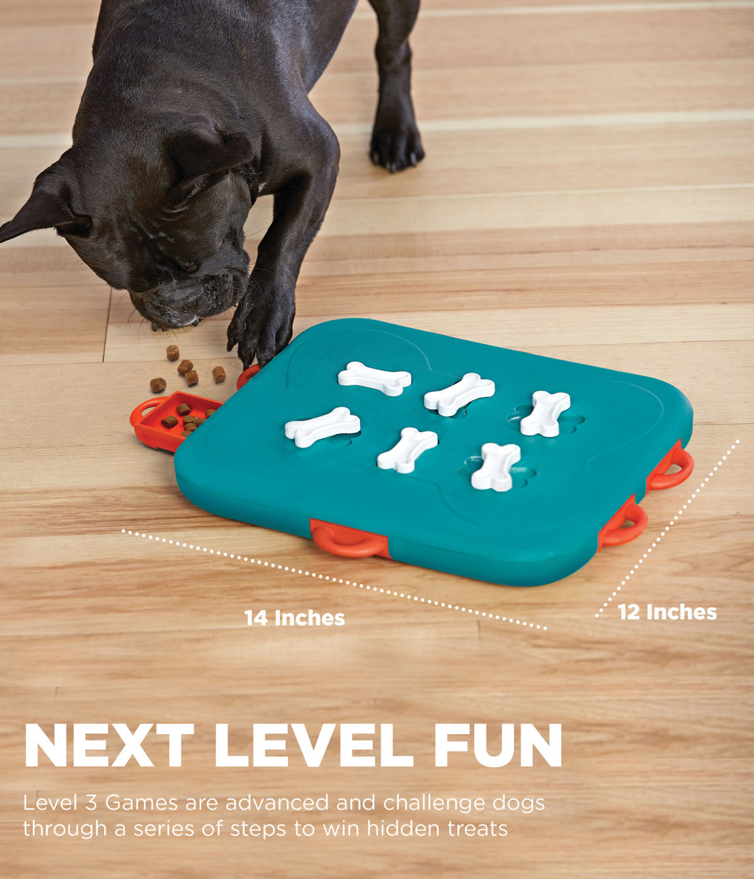 OUTWARD HOUND Activity Matz GARDEN GAME Dog Puzzle Mat - The Fish & Bone