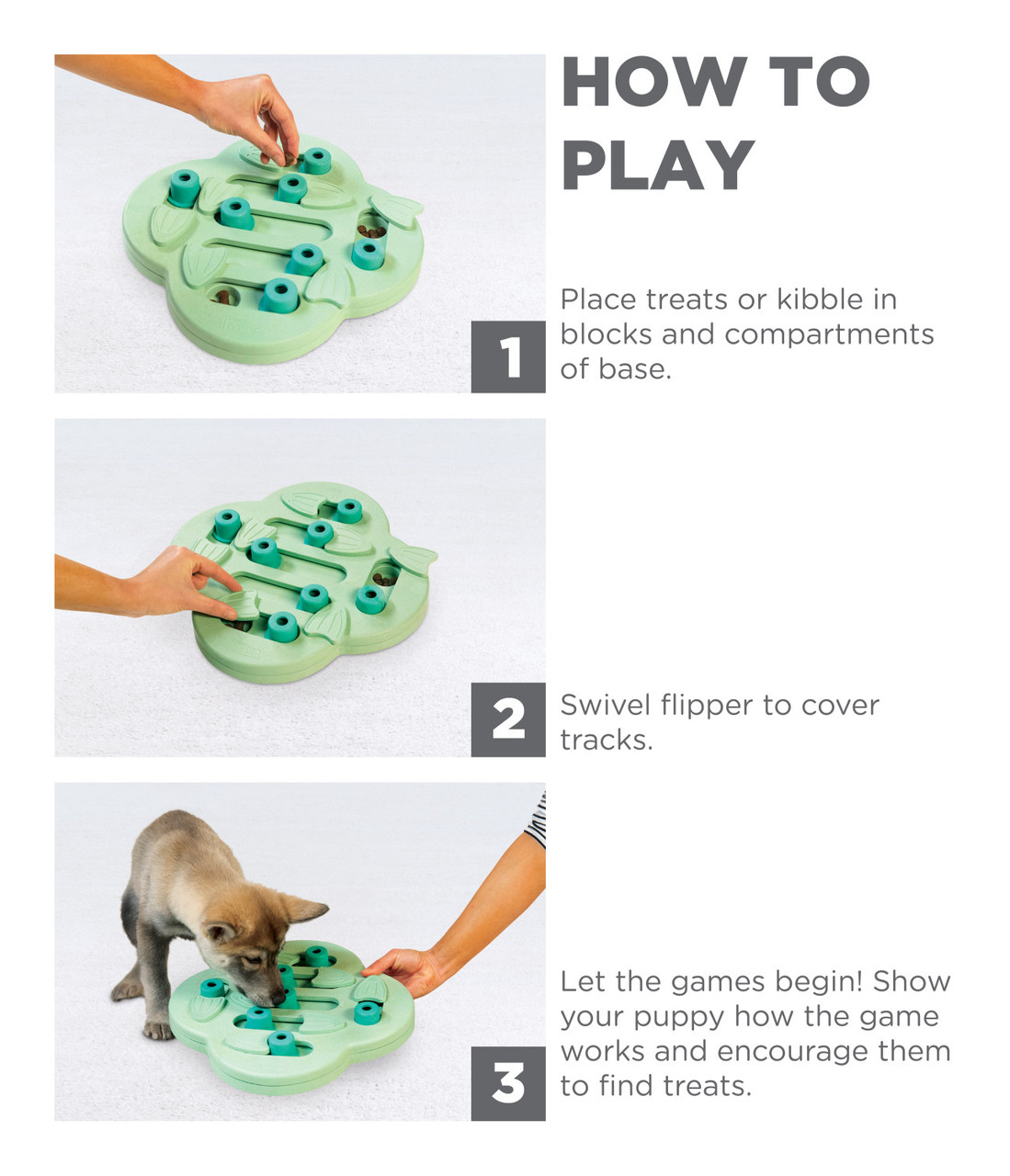 Dog Games Jigsaw Glider Dog Toy PuzzleTreat Hiding GameNIB