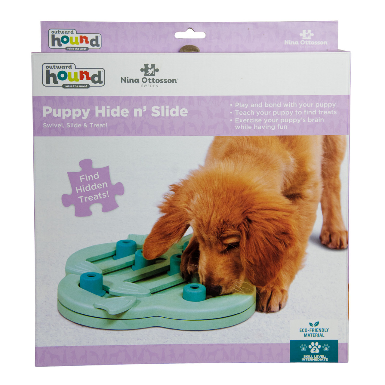 Nina Ottosson Puppy Hide N' Slide Interactive Treat Puzzle