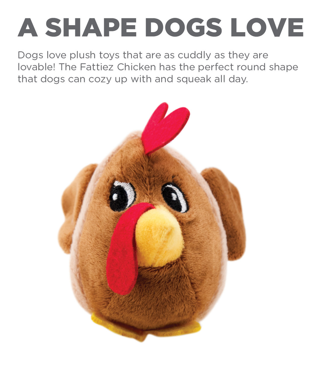 chicken plush dog toy