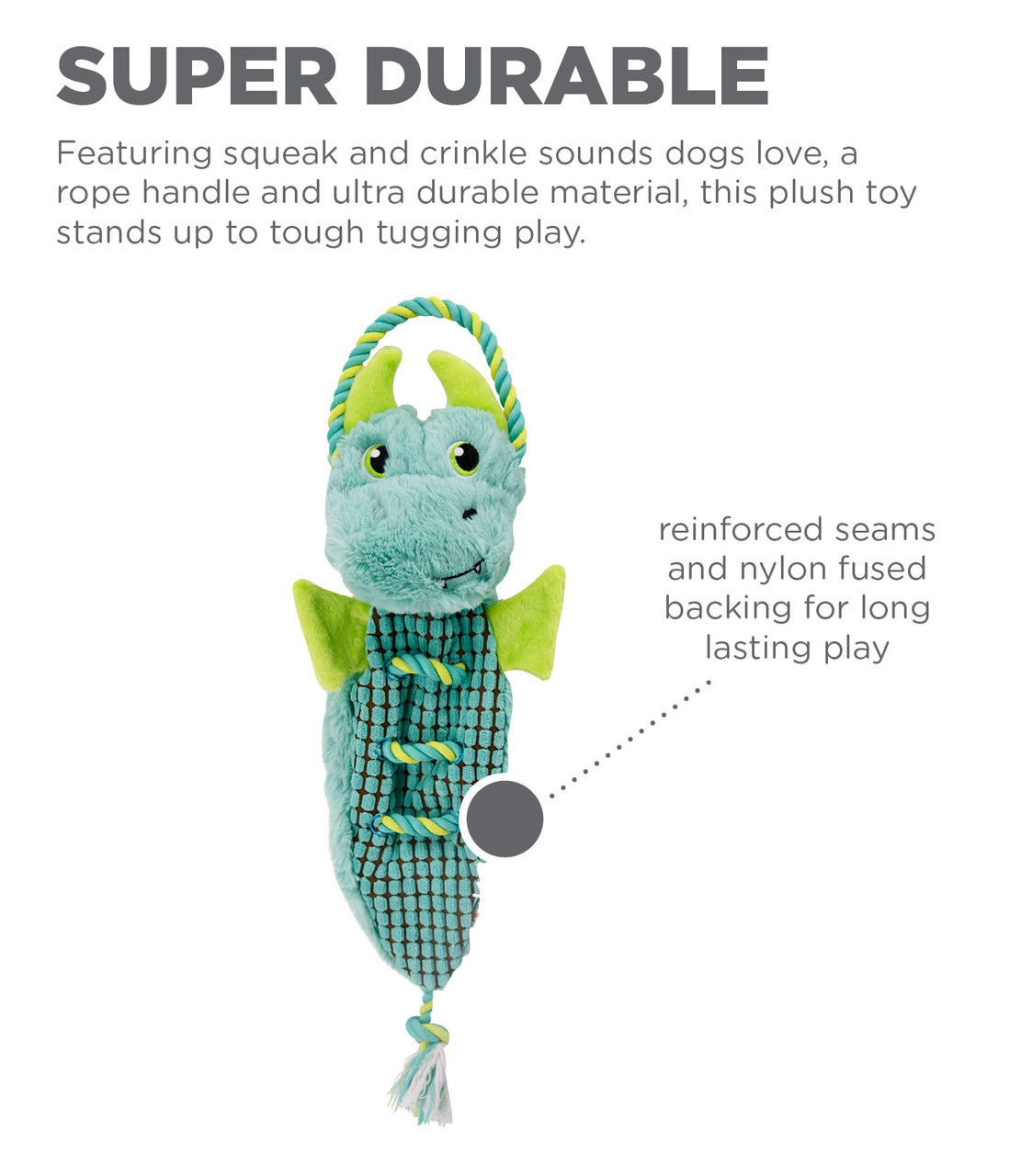 Outward Hound Ropiez Dragon Rope Dog Toy, Multi, Large