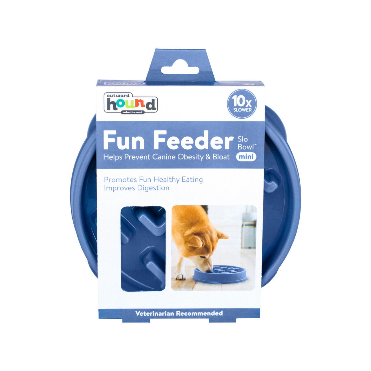 Outward Hound Fun Feeder Slo Bowl, Slow Feeder Dog Bowl, Orange,  Large/Regular 