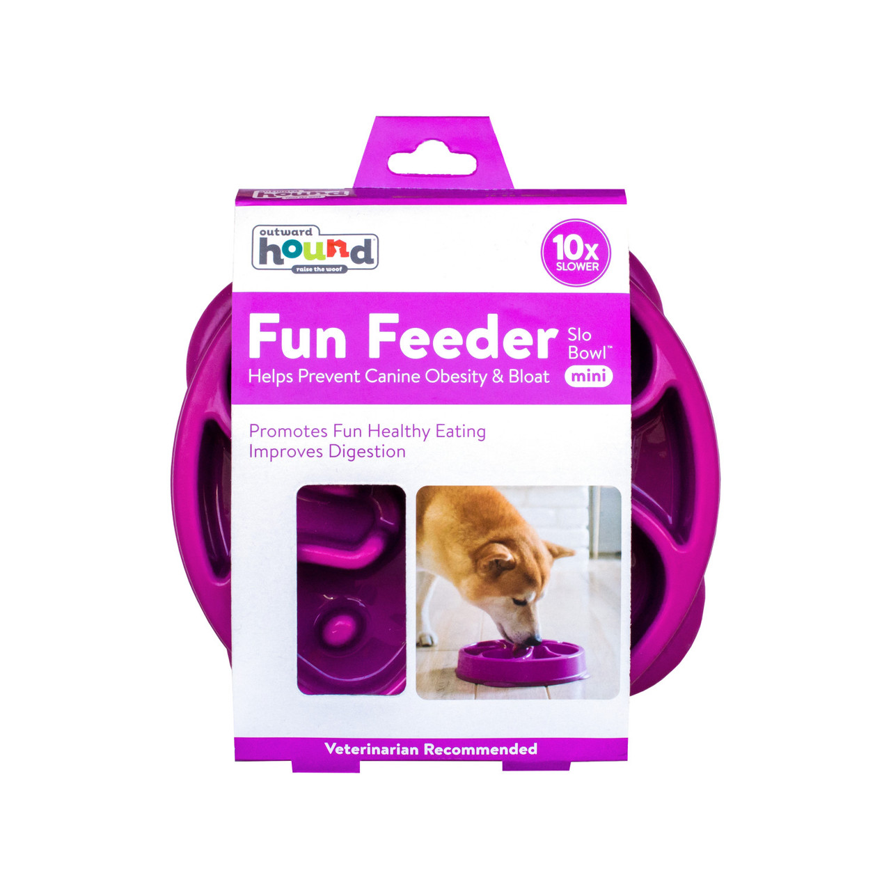 Outward Hound Fun Feeder Slow Feed Dog Bowl Teal - PetO