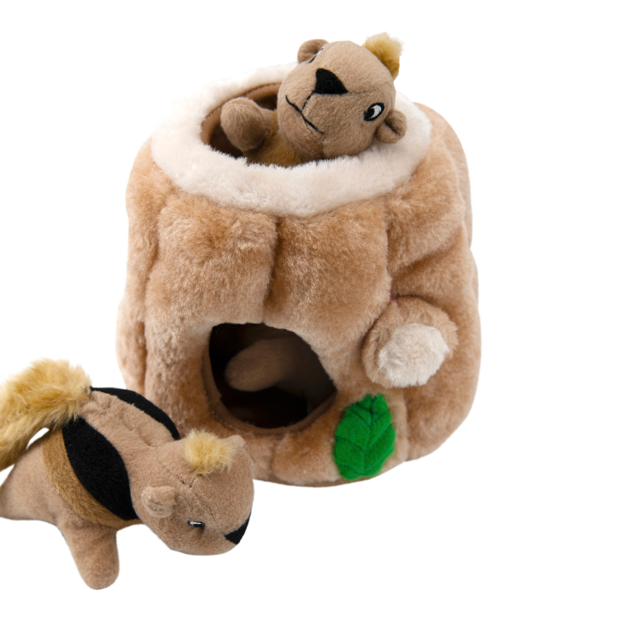 Plush Puppies Hide - A - Squirrel Plush Squeaky Dog Toy by Kyjen