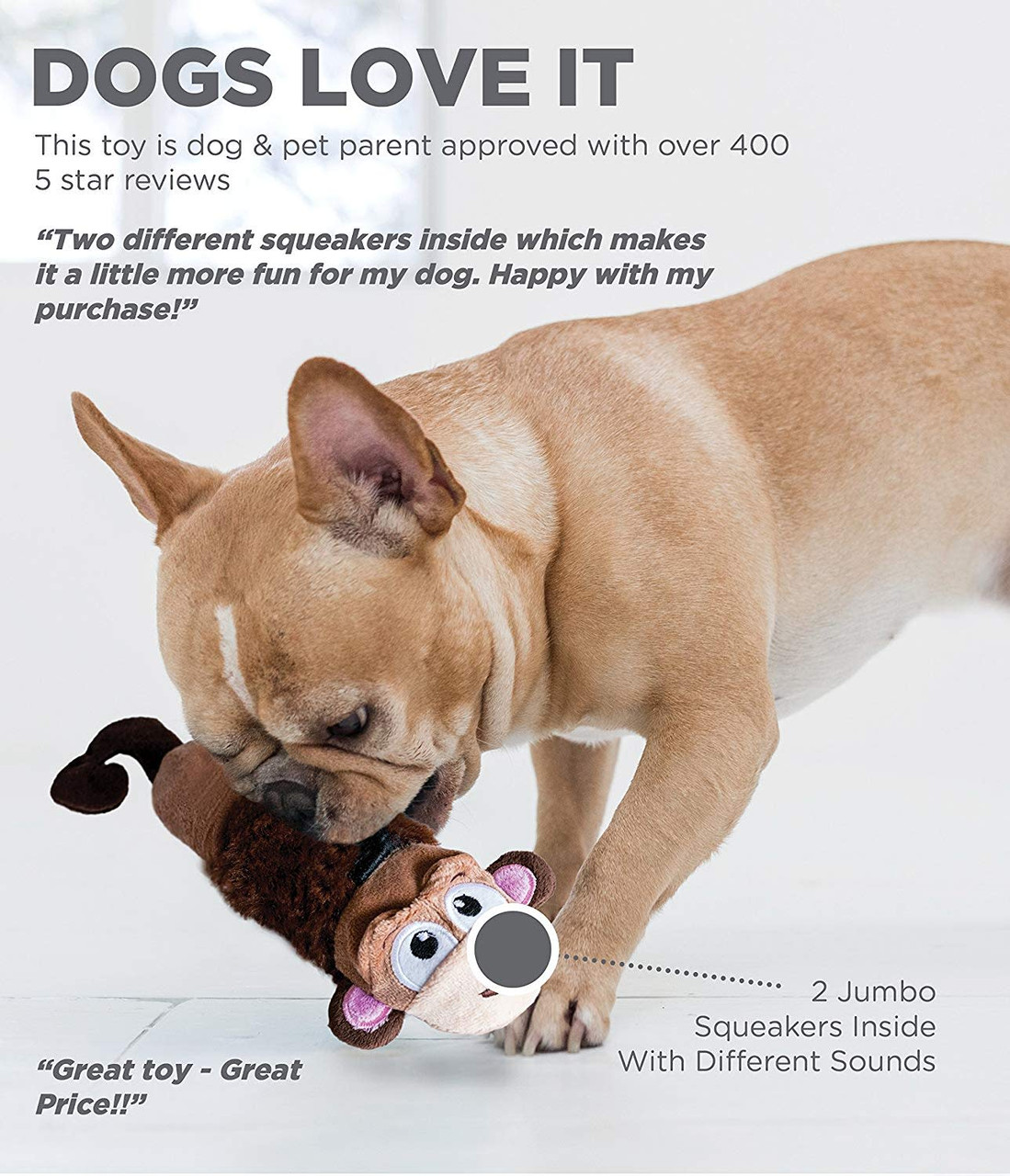 Deals！Loyerfyivos Interactive Squeaky Dog Toys Soft Durable Plush D*ck  ChewersToys for Small, Medium, and Large Pets, No Stuffing for Indoor Play  