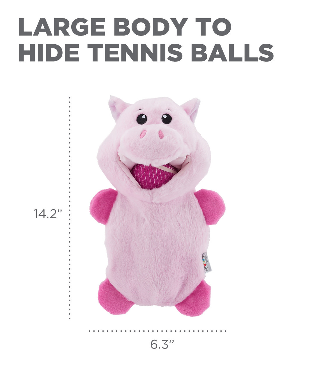 Interactive Pull Apart Dog Toy - Pig