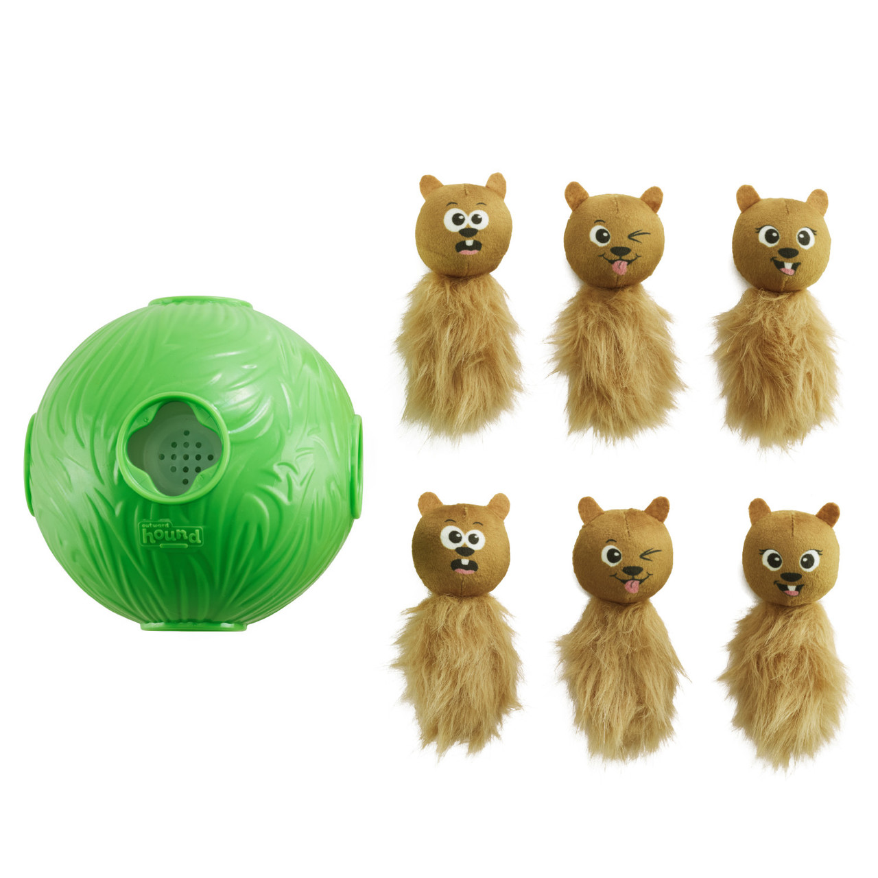 Nina Ottosson by Outward Hound Dog Snuffle N' Treat Ball Puzzle, Green,  One-Size